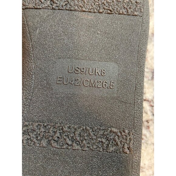 HomeTop Mens Size 9 Slippers Navy Gray Memory Foam Waffle Knit Design - Picture 4 of 9